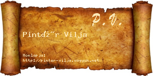 Pintér Vilja névjegykártya